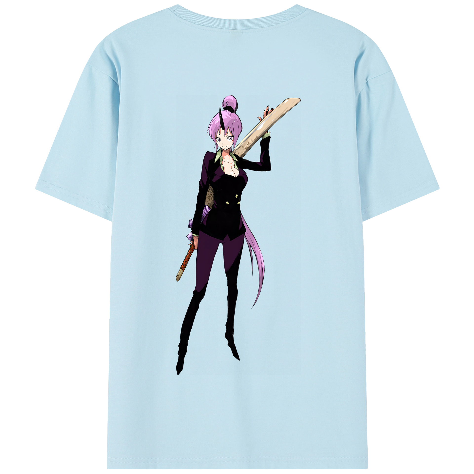 （画像用） 転スラ Regarding Reincarnated to Slime 綿100％半袖Tシャツ（背面プリント）
